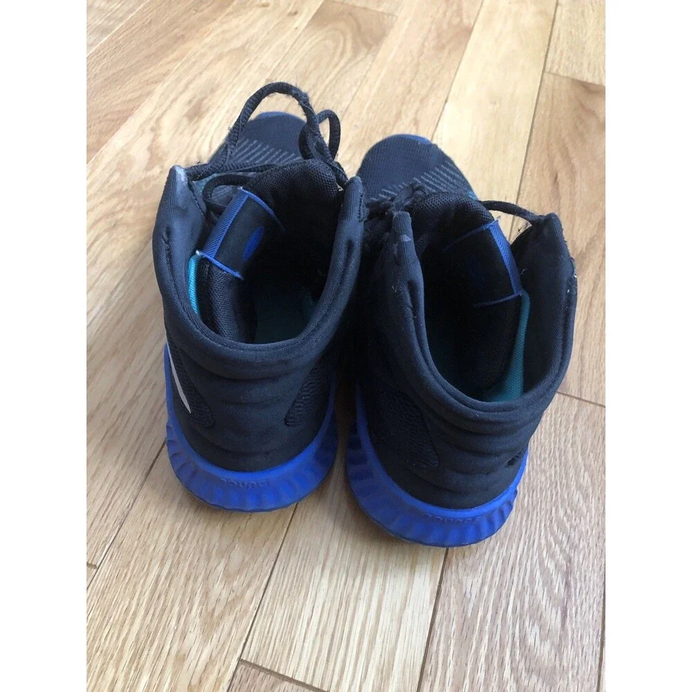 Adidas 8 Black/Green/Blue Hightop Athletic Lace Up Basketball Shoes Needs‎ laces